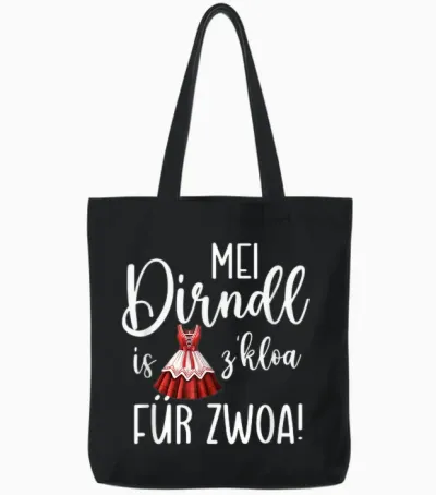 Oktoberfest | Mei Dirndl Is Z Kloa Für Zwoa Schwangere Tote Bags - Black