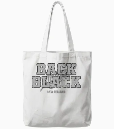New Zealand Back Black Nz Rugby Tote Bags - White