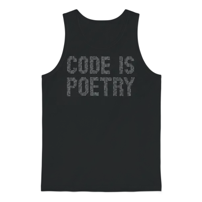 Code Is Poetry Funny Saying Quote Programer Gift Unisex Tank Top - Black
