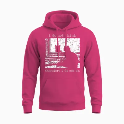 Meme Vintage "i Don't Think So I'm Not a Black Cat" Unisex Hoodie - Heliconia