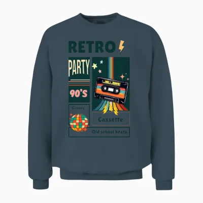 Retro Vibes Unisex Sweatshirt - Dark Heather