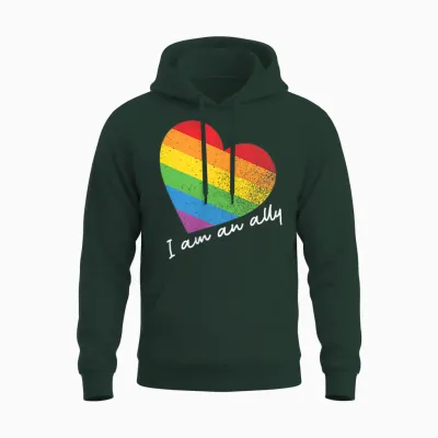 Ally Rainbow Heart Pride Csd-Party Für Schwule Lesben Und Queer Lgbtq+ Unisex Hoodie - Forest