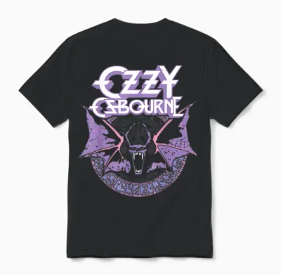 Ozzy Osbourne Fledermaus Pastell T-Shirt Für Männer, Schwarz, Kurzarm, S Unisex T-Shirt - Black