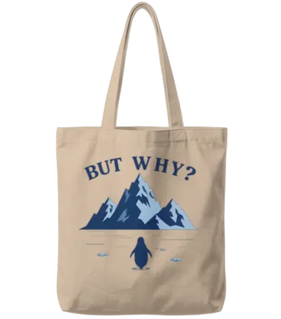 Penguin, but Why? at Blue Mountain Summit Tote Bags - Natural