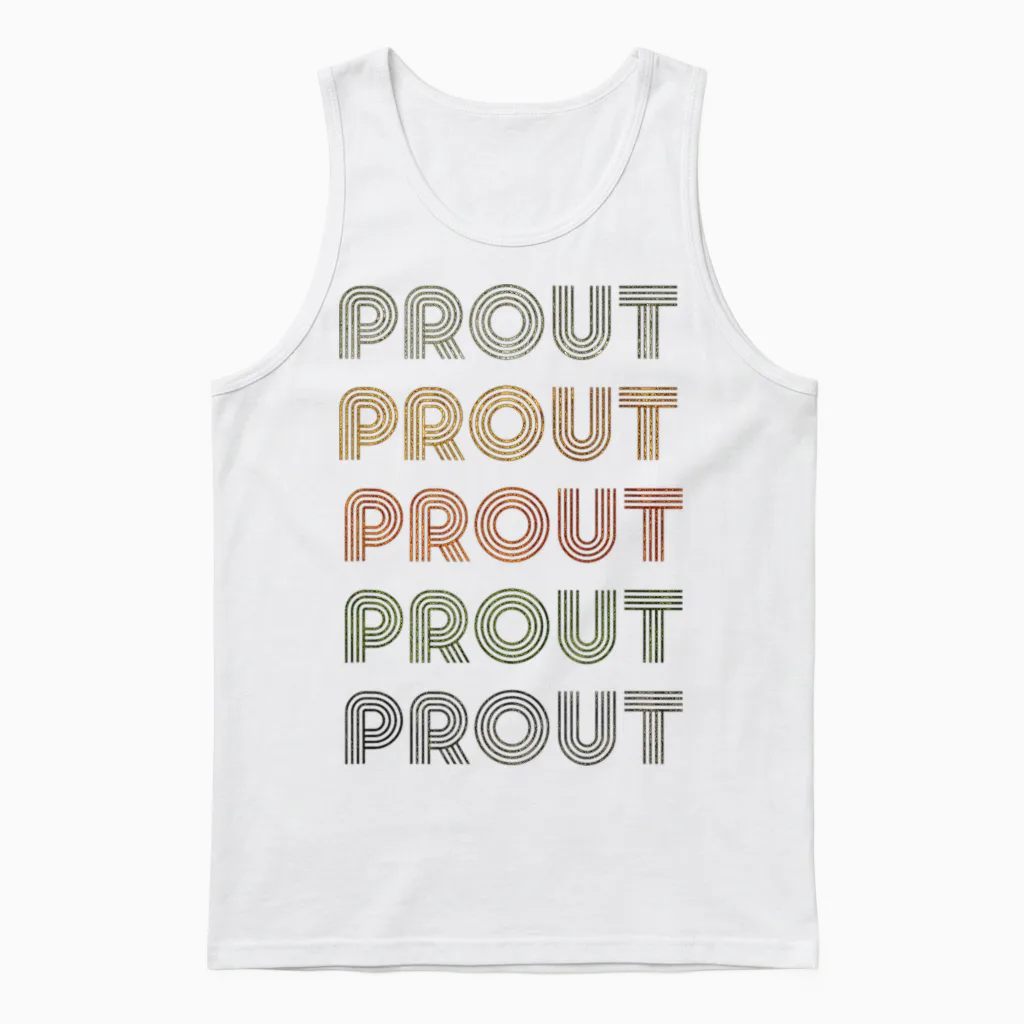 Love Heart Prout Tee Grunge Vintage Style Black Prout T-Shirt, Black, S Unisex Tank Top in White