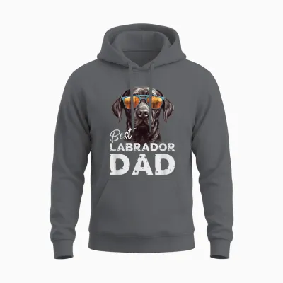 Herren Bester Labrador Hundepapa Geschenke Für Hundehalter Unisex Hoodie - Charcoal