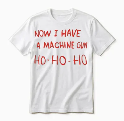 Die Hard Now I Have a Machine Gun Ho Ho Ho Unisex T-Shirt - White