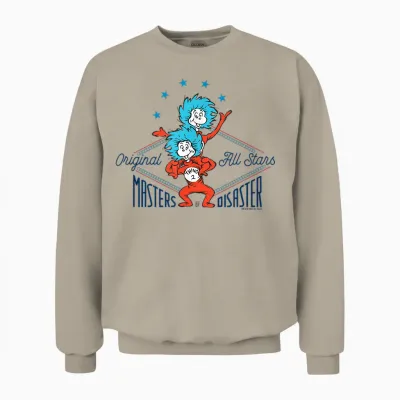 The Cat in the Hat Master of Disaster Officially Licensed Unisex Sweatshirt - Sand