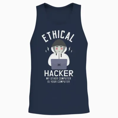 Hacker Gifts for a Ethical Hacker Unisex Tank Top - Navy