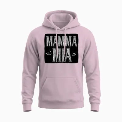 Lustiges Mamma Mia Logo Unisex Hoodie - Light Pink
