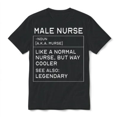 Male Nurse Definition Registered Nurse for Men Unisex T-Shirt - Black