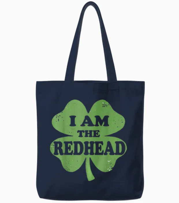Funny Dibs on the Redhead I Am the Redhead Women Men Tote Bags in Navy