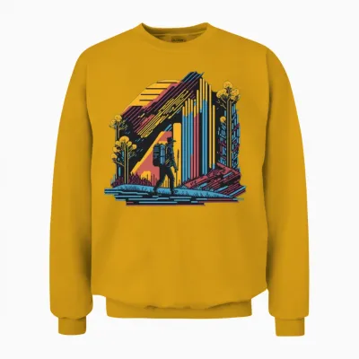 Hiking Unisex Sweatshirt - Gold