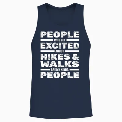 Hiking Trails Outdoor Hike Hiker Unisex Tank Top - Navy