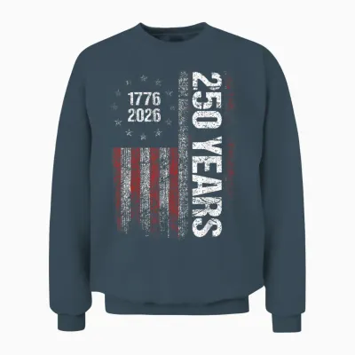 250 Years American Anniversary 250th Independence Day Unisex Sweatshirt - Dark Heather