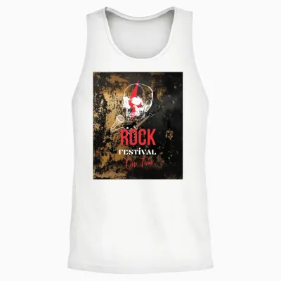 Rock Festival on Tour Unisex Tank Top - White