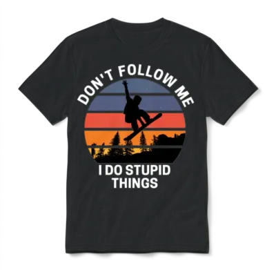 Snowboarding Vintage Retro Cool Unisex T-Shirt - Black
