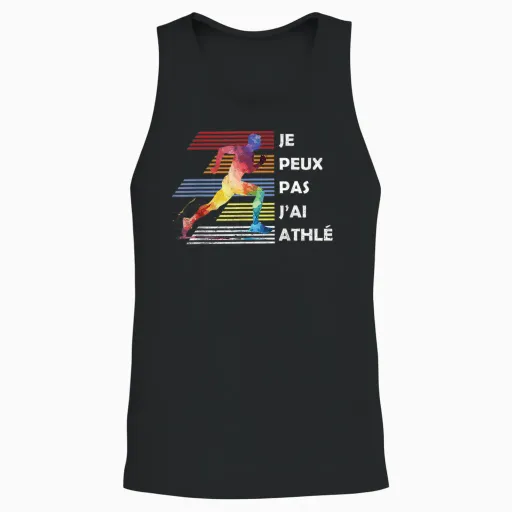 Je Peux Pas J'ai Athlete Athlete 2025 Athletes Runner T-Shirt, Black, S Unisex Tank Top - Black