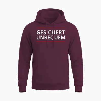 Gesichert Unbequem - Bananenrepublik Auf Den Punkt Unisex Hoodie - Maroon