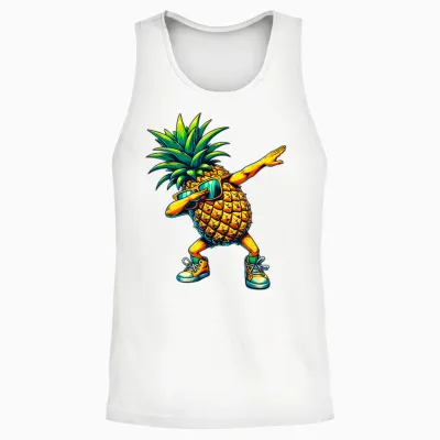 Tamponner L’ananas | Ananas Drôle Avec Motif De Fruits Unisex Tank Top - White