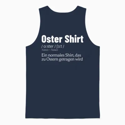 Funny Easter T-Shirt Easter Bunny Saying Easter T-Shirt, Black Unisex Tank Top - Navy