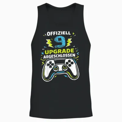9. Geburtstag Jungen Video Gamer Offiziell 9 Upgrade Jungs Unisex Tank Top - Black