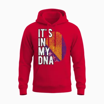 Funny It's in My Dna Bosnien-Herzegowina-Flagge Fingerabdruck Unisex Hoodie - Red