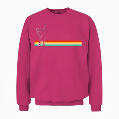 Tennis Retro Unisex Sweatshirt - Heliconia