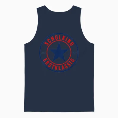 Schulkind 2026 Erstklassig Retro Badge Einschulung Unisex Tank Top - Navy