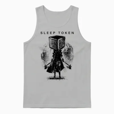 Sleep Token Axe Samurai Unisex Tank Top - Ash