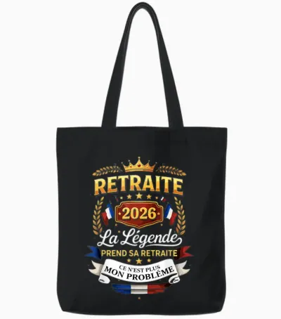 The Legend Retires 2026 Retired Man Tote Bags - Black