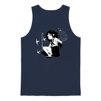 Retro-Chibi - Unisex Tank Top - Navy – 1