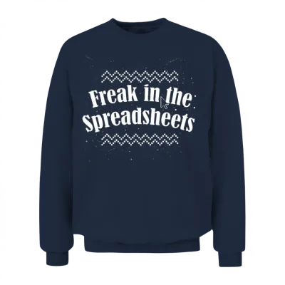 Freak in the Spreadsheets Unisex Sweatshirt - Navy