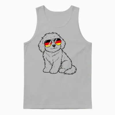 Deutsche Flagge Hund Deutsch Deutschland Hunde Unisex Tank Top - Ash