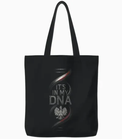 It's in My Dna - Polska Poland Polish Roots Tote Bags - Black