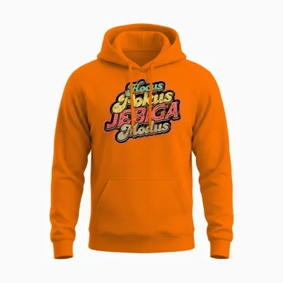 Balkan Jugo Spruch - Hocus Pokus Jebiga Modus T-Shirt, Black Unisex Hoodie - Safety Orange
