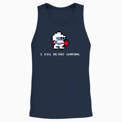 I Dig Retro Gaming Unisex Tank Top - Navy