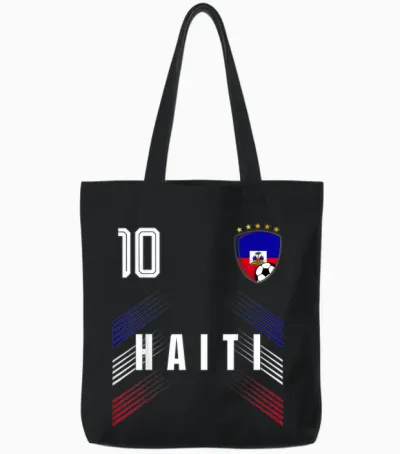 Haiti Flag Haitian Pride Lovers Tote Bags - Black