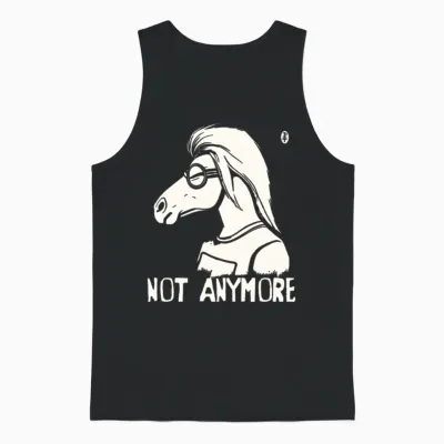 Not Anymore Horse Unisex Tank Top - Black