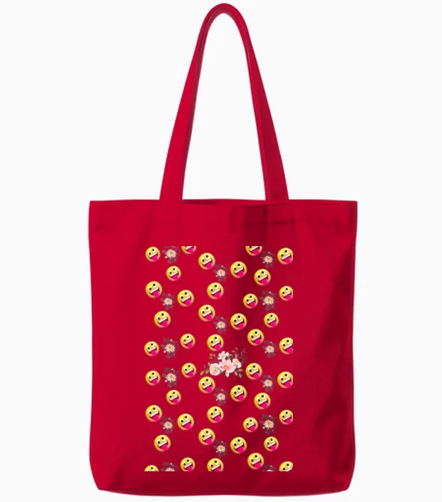 It's Funny - Pattern Tote Bags in Red
