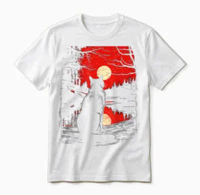 Graphic Illustration Cat T-Shirt, Black, S Unisex T-Shirt - White