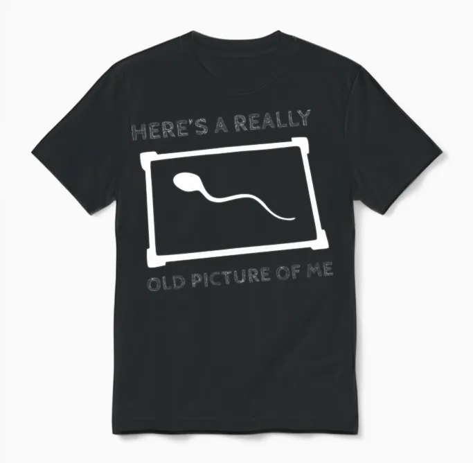 Here's My Really Old Picture of Me Unisex T-Shirt in Black