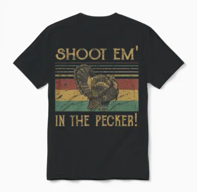 Funny Turkey Hunting Unisex T-Shirt - Black