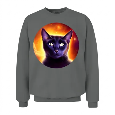 Funny Catstronaut Unisex Sweatshirt - Graphite Heather