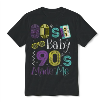 80s Retro 1980s Clothes Unisex T-Shirt - Black