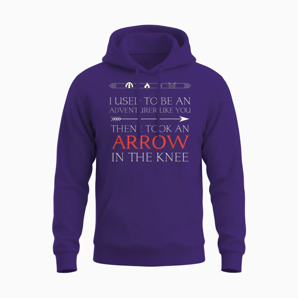 Funny I Used to Be an Adventurer Like You Unisex Hoodie in Purple