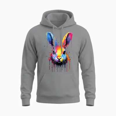 Kaninchen, Hasenohren, Osterhasen Kostüm, Osterdeko, Ostern Unisex Hoodie - Sport Grey