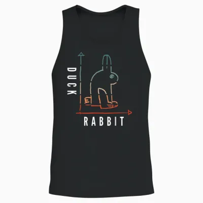 Duck Rabbit Graph Science Nerd Mathematik Geek Physik Philosoph Unisex Tank Top - Black