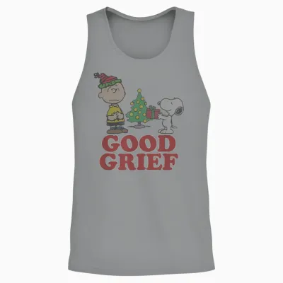 Peanuts Charlie Brown Goof Grief Christmas Unisex Tank Top - Sport Grey