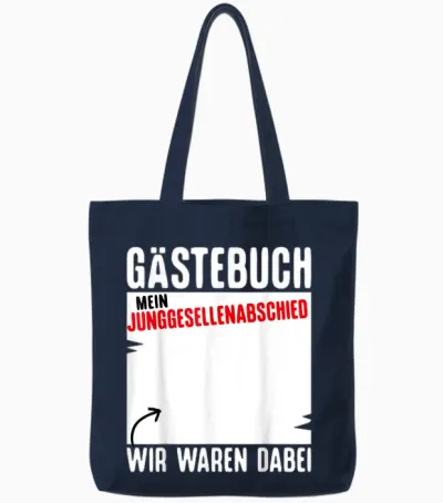Jga Bräutigam Kostüm Gästebuch Junggesellenabschied Männer Tote Bags - Navy